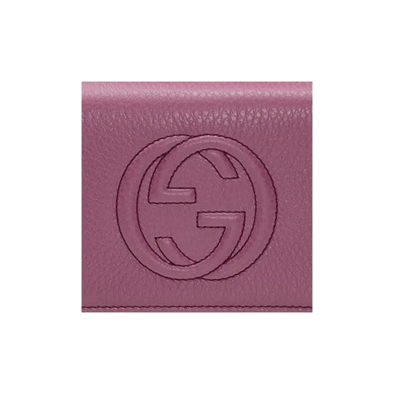 GUCCI Soho Cow Leather Wallet Women's Purple-4