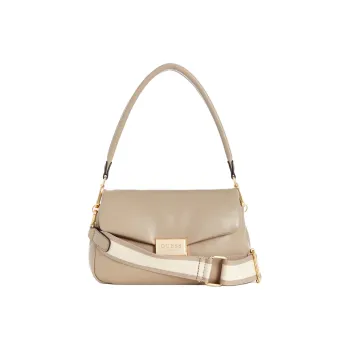 GUESS Artificial Leather Portable Crossbody Bag Shoulder Bag Women's Taupe