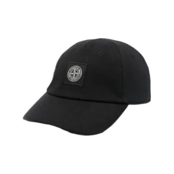 STONE ISLAND Cotton Baseball Caps Men's Black