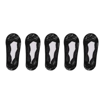 Lanza No-Show Socks Women's 5 Pack Black