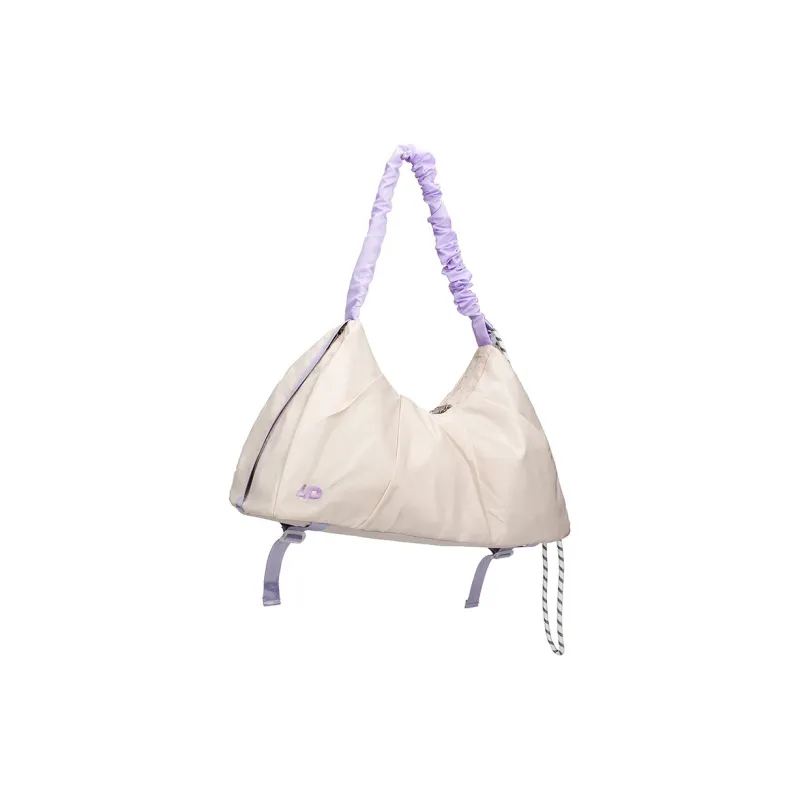 LOVERPUSS Polyester Yoga Bag Gym Bag Medium Size Unisex Beige Black/Beige Purple-8