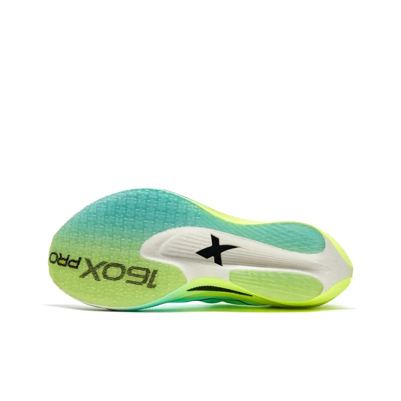 XTEP Racing 160X 5.0 PRO Shock Absorbers With Slip Resistant Features Low Top Casual Running Shoes Men's Blue Green-6