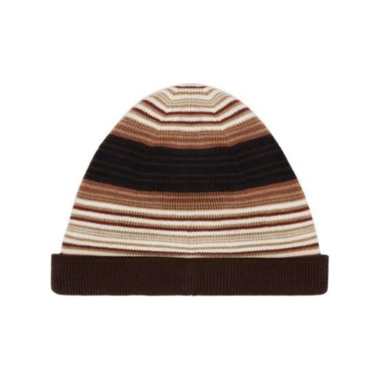 CELINE Triomphe Beanie In Striped Wool-1