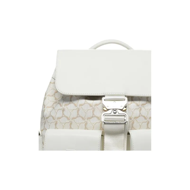 LI NING 1990 Synthetic Leather, Textile Mosaic Backpack Regular Unisex Ivory-3