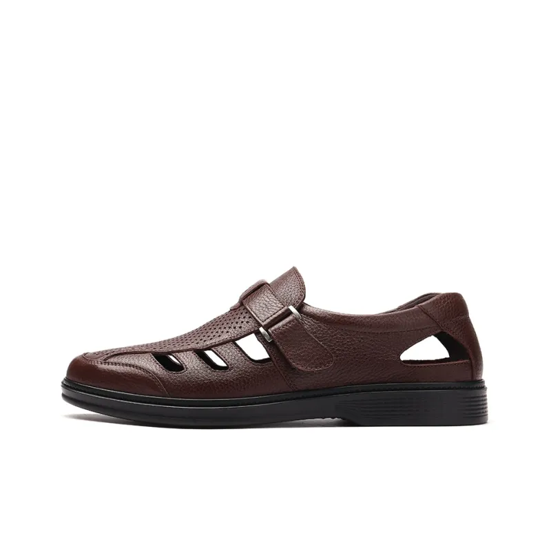 Strongman Men's Casual Shoes Men Low Top Black/Brown-5