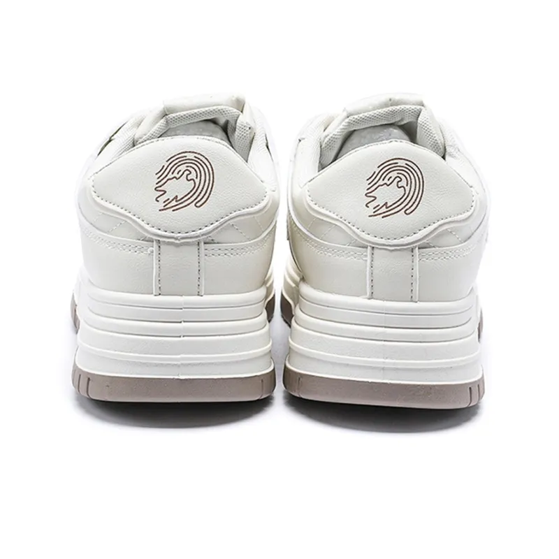 Meiretu Low Top Skateboard Shoes Men's White-3