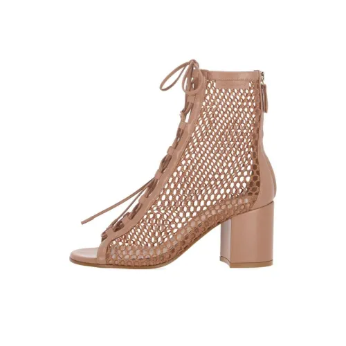 GIANVITO ROSSI Open-knit Lace-up Sandals