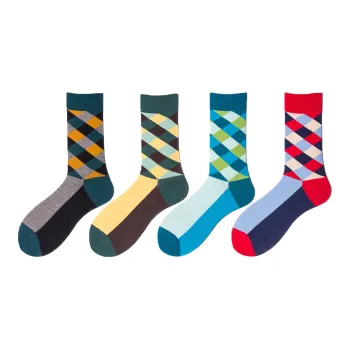 Flowers In Water Mid Calf Socks Men's 4 Pack