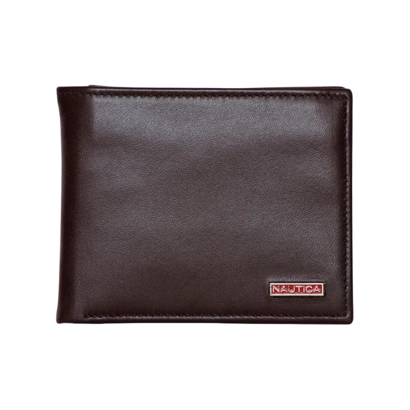NAUTICA Leather Wallet Men's Brown-0