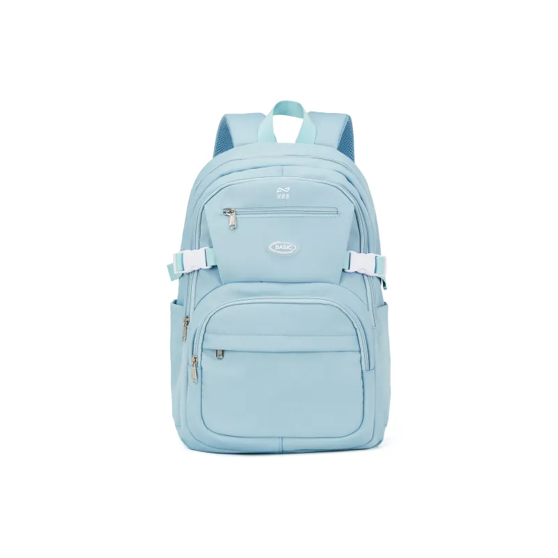 QING QI ZHE Fabric Backpack Laptop Bag Backpack Regular Unisex Black/Ecru/Blue/Purple/Gray/Green-6