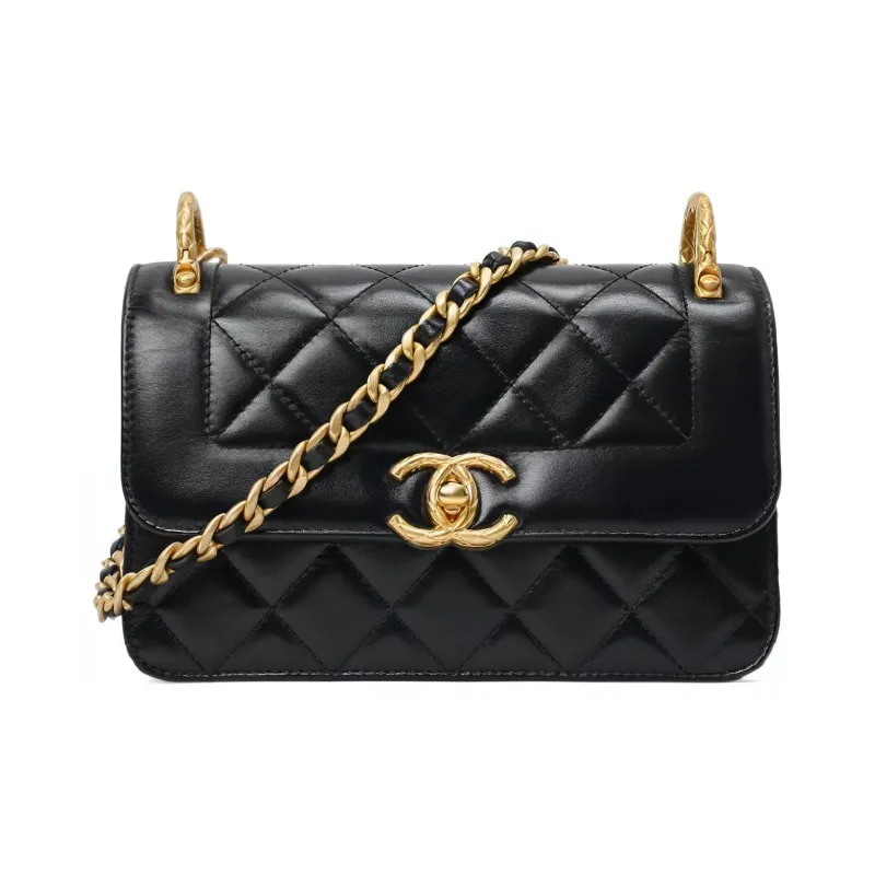 CHANEL Sheepskin Lady Dior Bag, Chain Bag, Shoulder Bag, Crossbody Bag Trumpets Women's Black-0