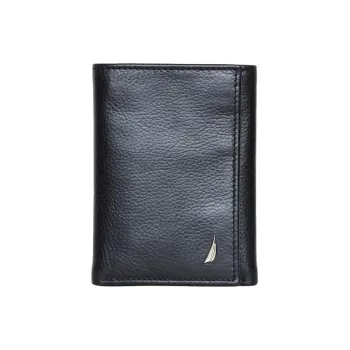 NAUTICA Leather Wallet Men's Light Gray