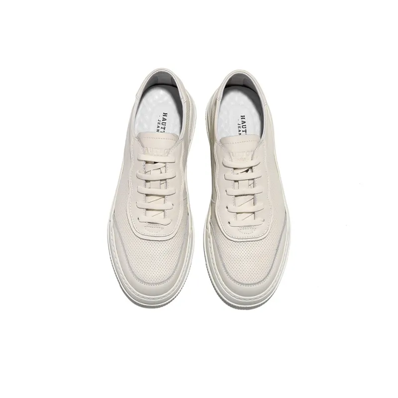 Hautton Jeans Stylish Skateboarding Shoes Men's White-3