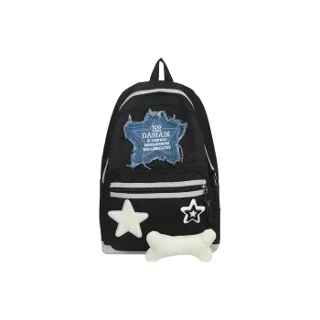 SURELAPTOP Oxford Backpack Laptop Bag Regular Women's Black/White/Brown
