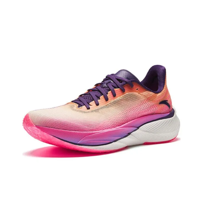 Anta Slip Resistant Low Top Training Marathon Running Shoes Men's Pink Purple White-1