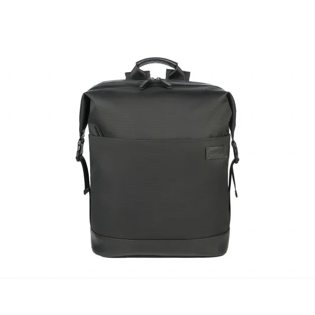 TUCANO Genuine Leather Nylon MODO PREMIUM Commute Computer Backpack Regular Unisex Black-0
