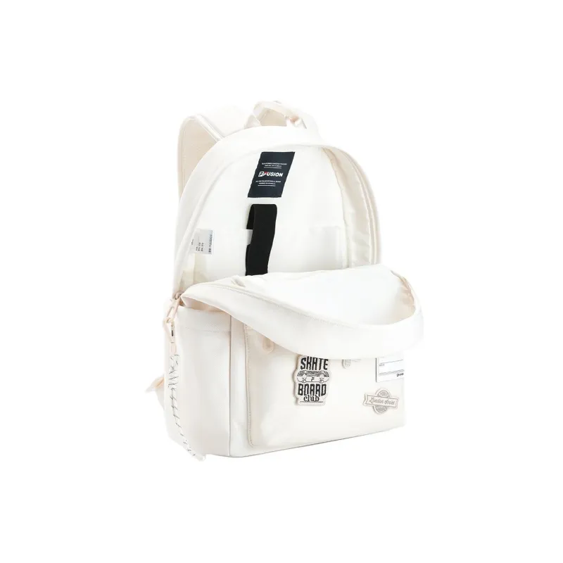 FILA FUSION Fabric Laptop Bag Backpack Regular Unisex Ecru-3