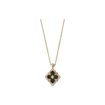 BUCCELLATI 18K Gold, Onyx, Diamond Necklaces Women's Gold