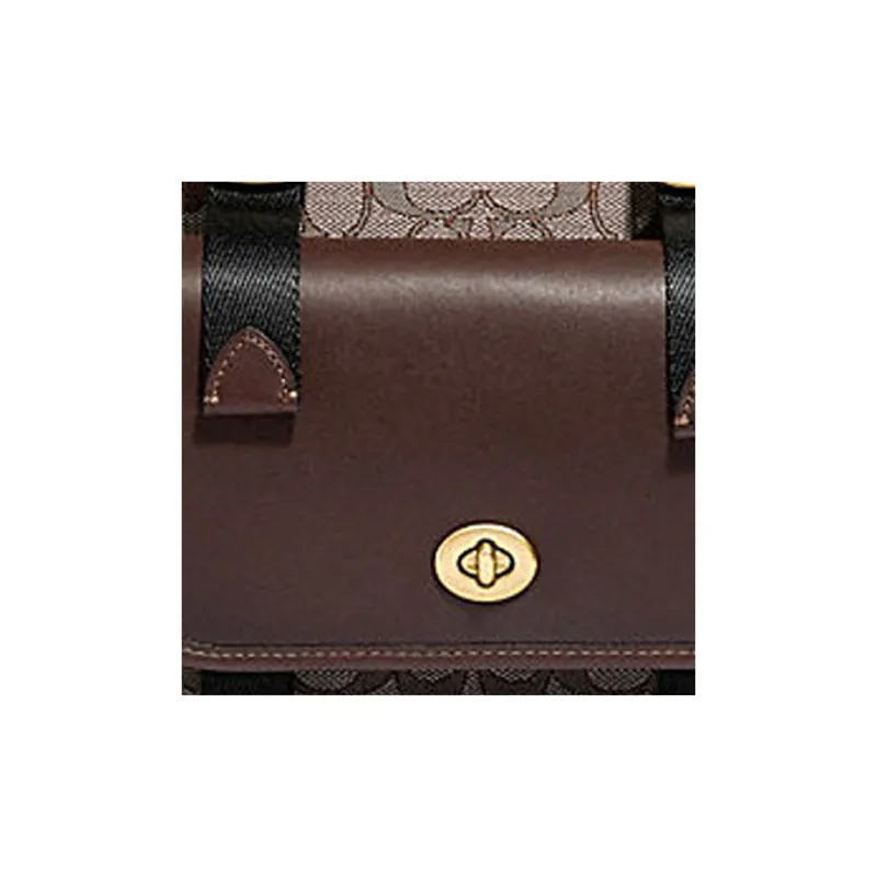 COACH Fabric With Calfskin Crossbody Bag Medium Size Men's Brown-3