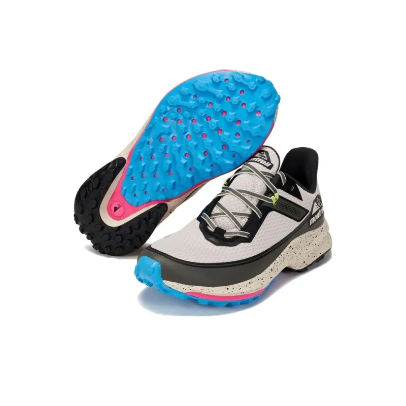 Columbia Montrail Cushioned Slip Resistant Low Top Trail Running Running Shoes Women's Gray Blue-4