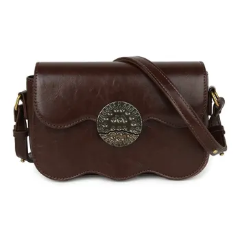 CHISIY Artificial Leather Small Square Bag One Shoulder Handbag Crossbody Bag Regular Women's Coffee