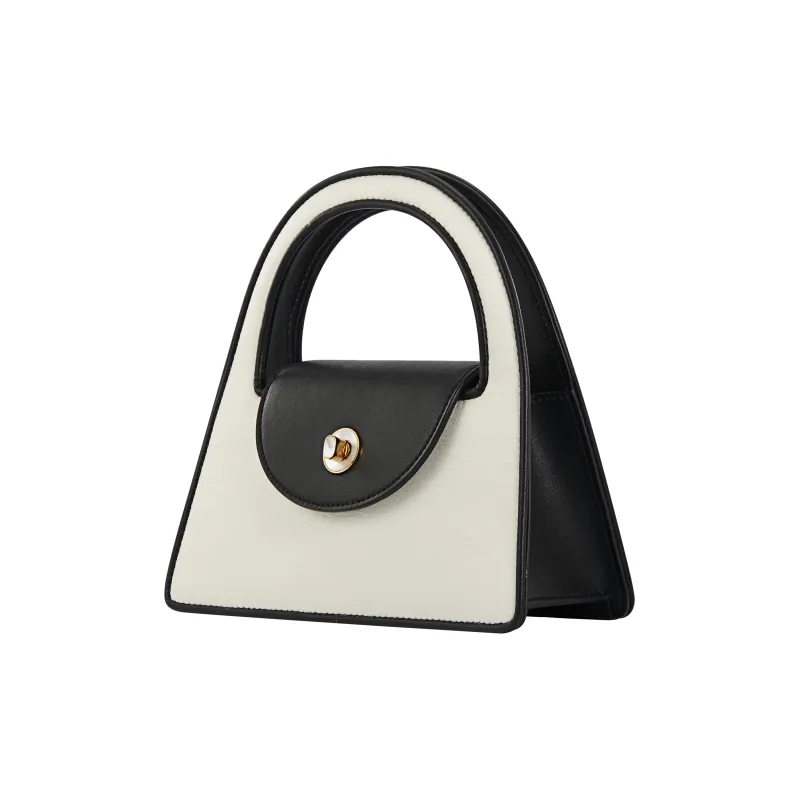 RiotLILY Artificial Leather One Shoulder Handbag Regular Women's Black/White-1