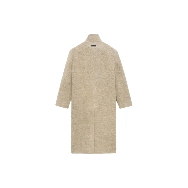 Fear Of God SS24 Season 8 Collection Wool Boucle Stand Collar Overcoat Coat Unisex Sand Dune/Dune-1