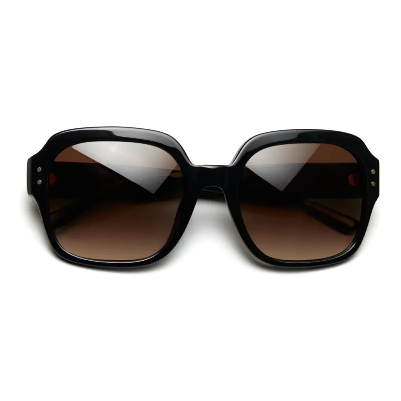 TORY BURCH Acetate Square Sunglasses Women's Black-2