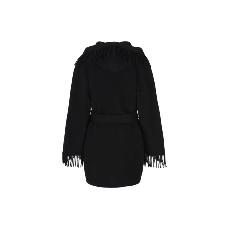 Balenciaga Belted Fringed Coat-1