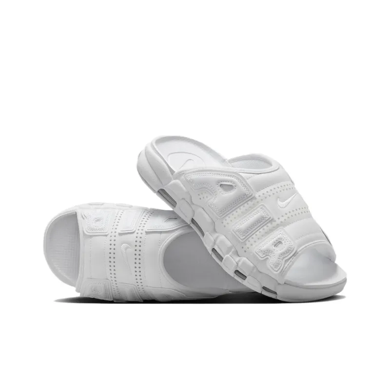 Nike Air More Uptempo Slides 'Triple White'-3