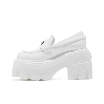 Casadei Logo-plaque Leather Platform Loafers