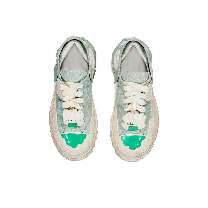 NUTTINESS Skateboard Shoes Unisex Low Top Light Green-4