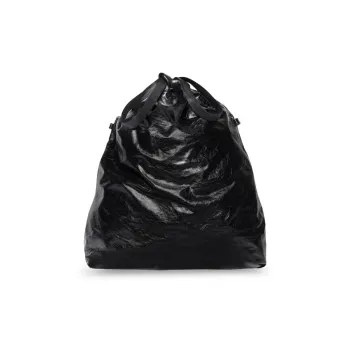 Balenciaga Trash Bag Large Pouch Black