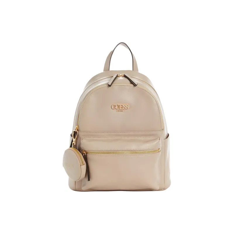 GUESS Artificial Leather Backpack Unisex Light Brown-0