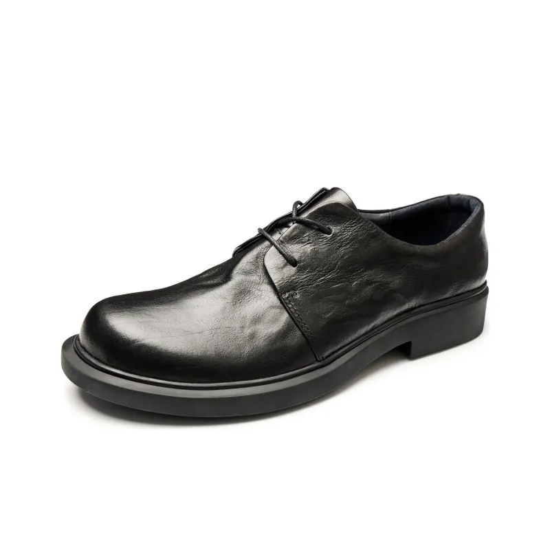 Brounvanm Dress Shoes Men Low Top Coffee/Black-1