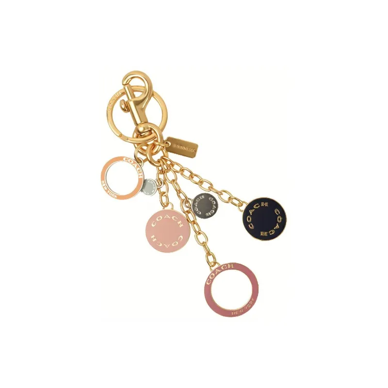 COACH Metal Charm Bag Accessory Women's Black & Pink-1