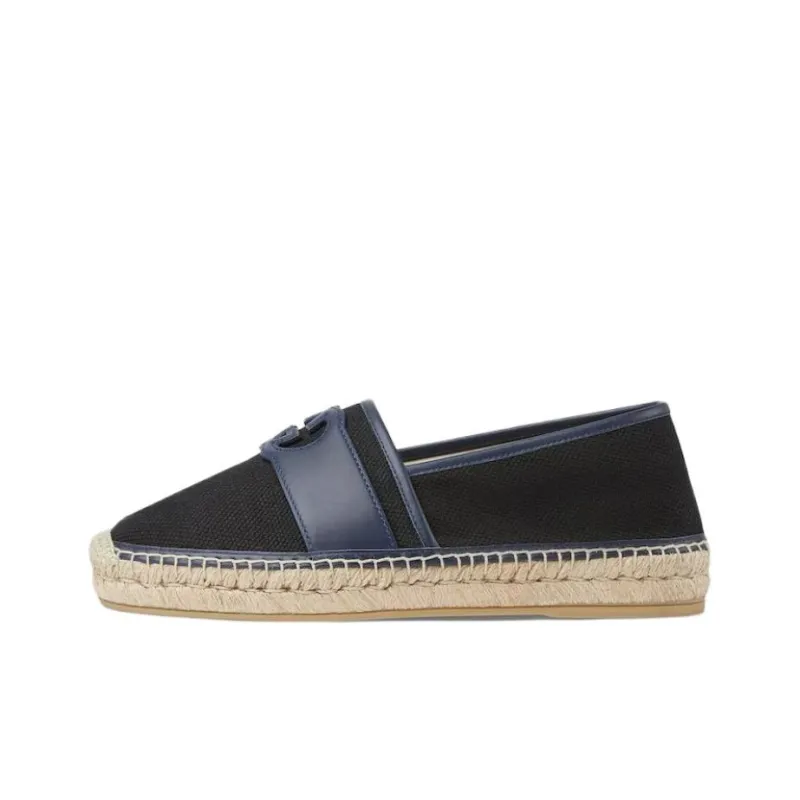 GUCCI Interlocking Espadrilles Men Black-0