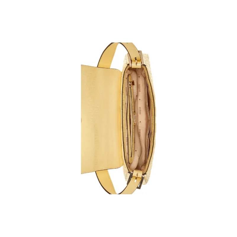 GUESS Artificial Leather Handbag Shoulder Bag Women's Yellow-3