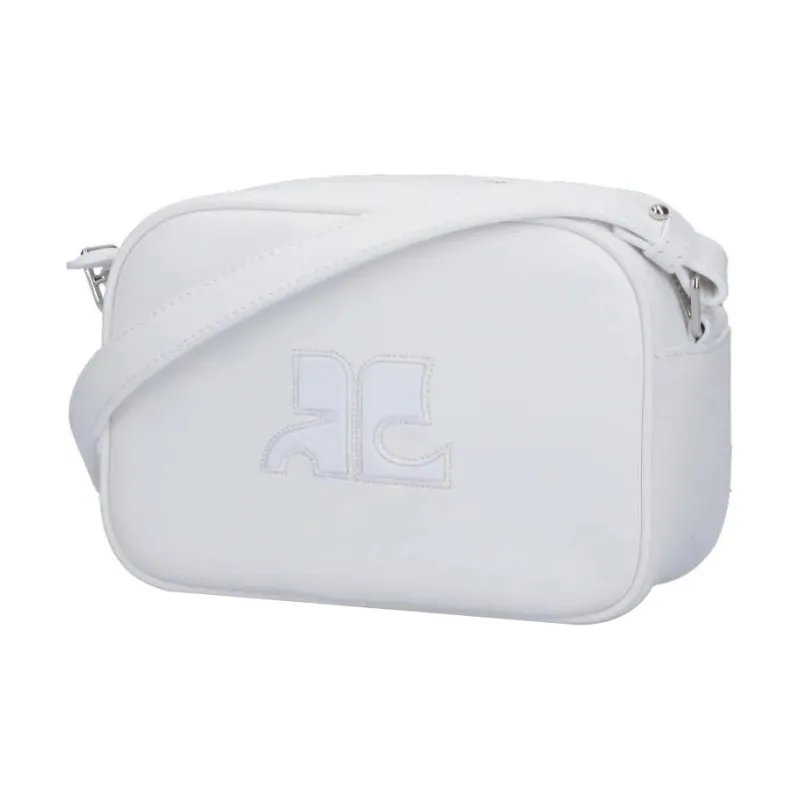 COURREGES Calfskin Crossbody Bag Shoulder Bag Women's White-1