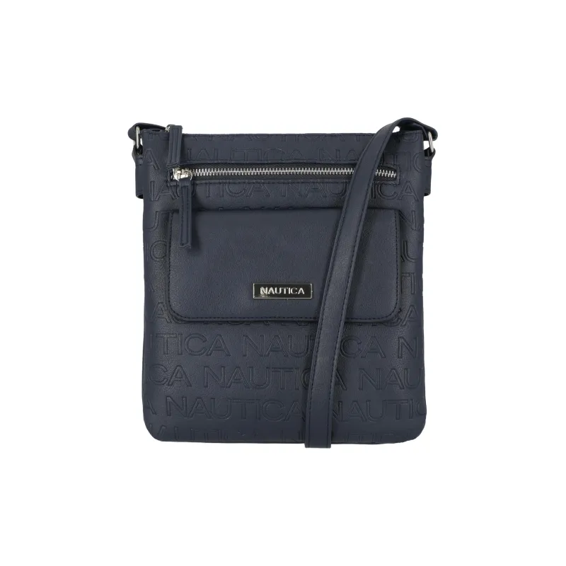 NAUTICA Polyvinyl Chloride Shoulder Bag Crossbody Bag Women's Work Shirt Blue-0