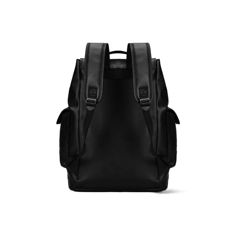 ONRF PVC Computer Backpack Travel Bag Tubas Unisex Cool Black-3
