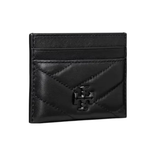 TORY BURCH Kira Leather Card Holder Women's Black-1