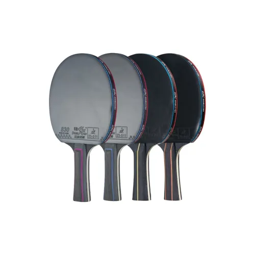 DOUBLEFISH Ping Pong Paddles Unisex All Wood Red/Black
