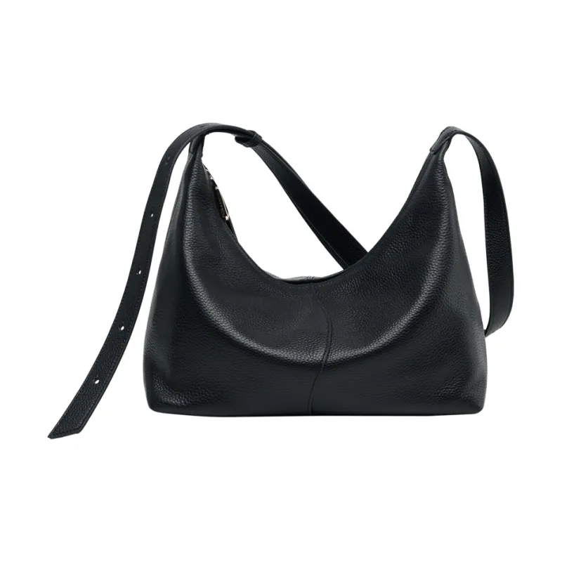 ZOOLER Top Grain Cow Leather Commute Practical Shoulder Bag Women's Black/Vintage Brown/Soft Apricot-1