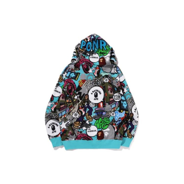 COMIC ART SHARK ZIP HOODIE MENS – us.bape.com