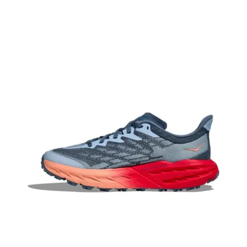 HOKA ONE ONE Speedgoat 5 Running Shoes Women's Low-Top Red/Blue