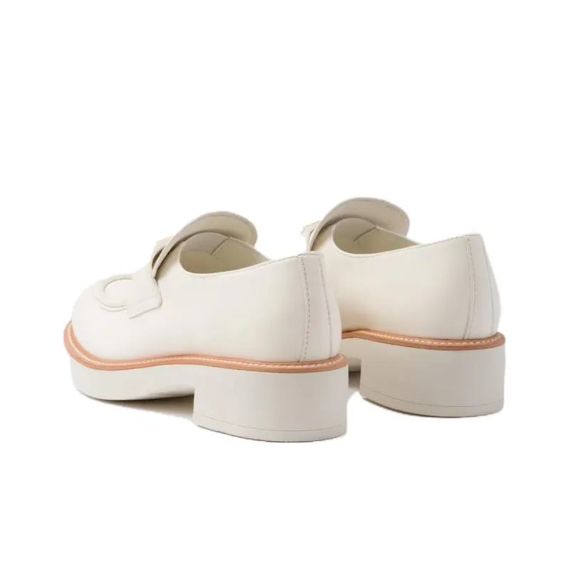 PRADA Loafers 3cm Women's White-3