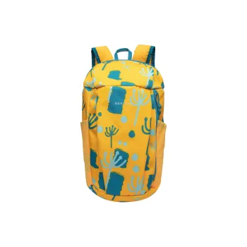 DECATHLON Polyester Hiking Bag Backpack Unisex Yellow With Fluorescent Bright Orange