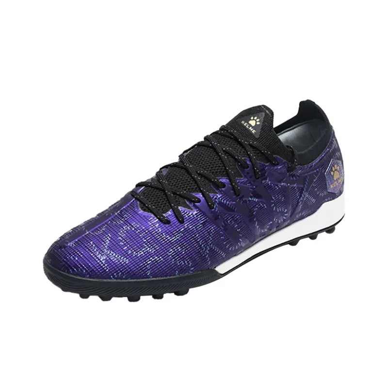 KELME Speed Electric 3.0 TF Rubber Broken Studs Cushioning Coverage Soccer Shoes Unisex Dark Purple-2