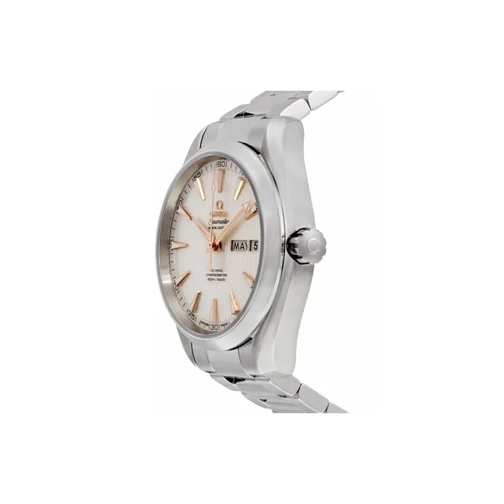 OMEGA AQUA TERRA 150 Meters Automatic Mechanical Movement Men's Watches Watch 43mm White Dial Steel Case-1